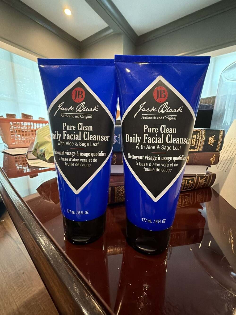 2 pack Jack Black Pure Clean Daily Facial Cleanser with Aloe & Sage Leaf 6 oz ea
